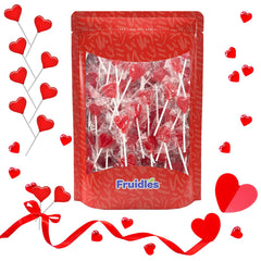 Fruidles individually wrapped heart lollipops for clean, convenient party favors.
