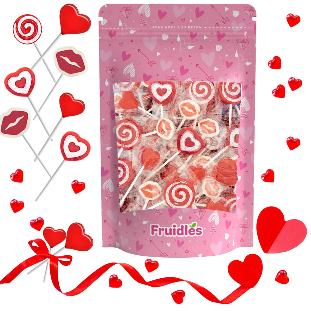 Fruidles Individually wrapped lollipops maintain freshness during shipping.
