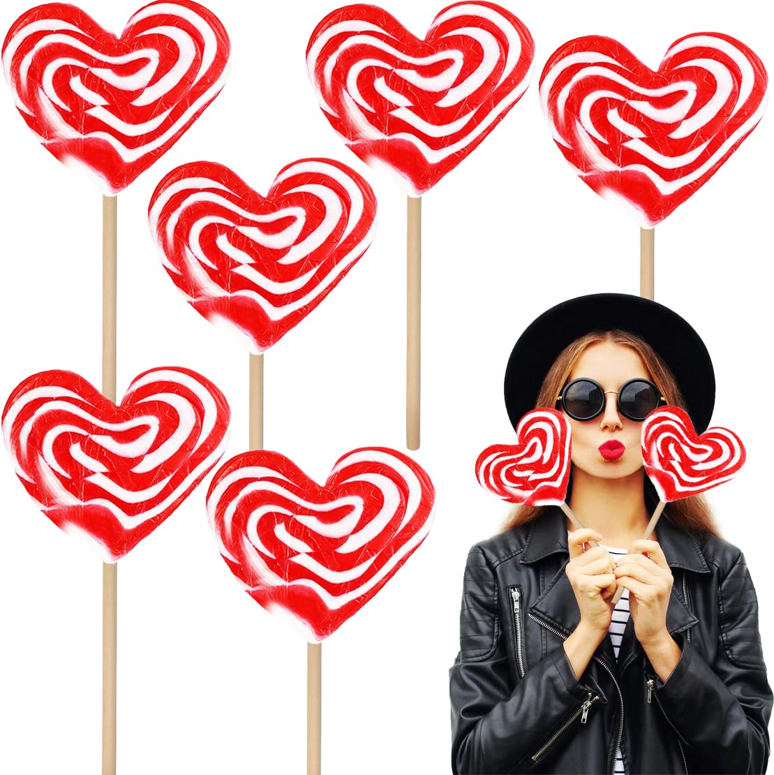 Fruidles jumbo heart swirl 80g red and white, perfect for sharing.