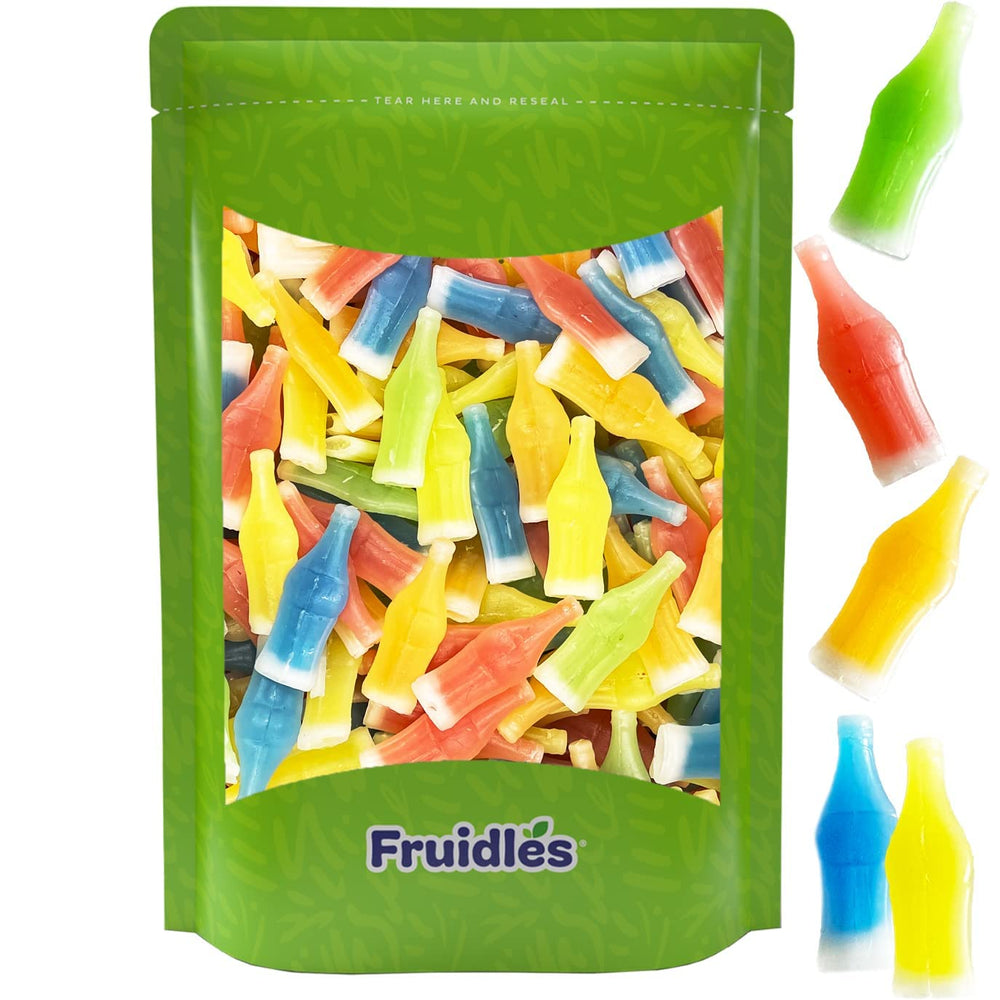 Fruidles Original Wax Bottles Candy Drinks display for nostalgic party snacking