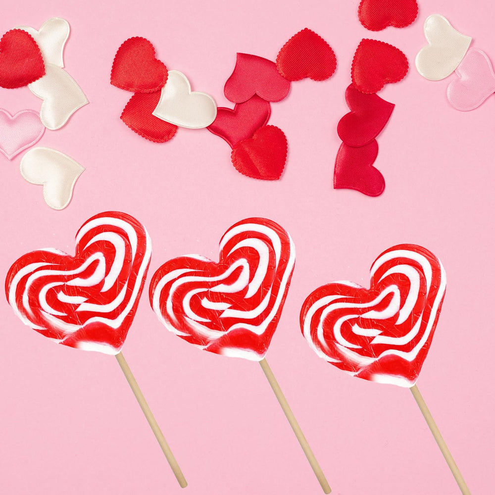 Fruidles party favor with jumbo heart lollipop for events.