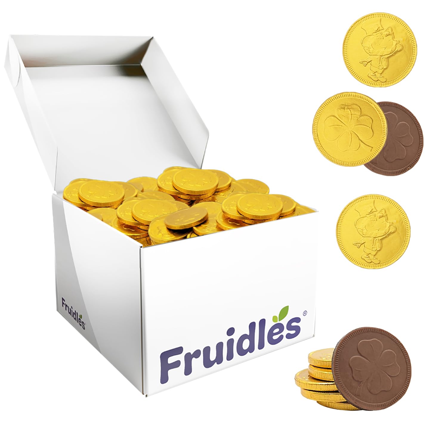 Fruidles gold coins foil design creates an eye catching Saint Patrick s display