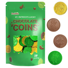 Fruidles shamrock-leprechaun coins suitable for goody bags and candy buffets.