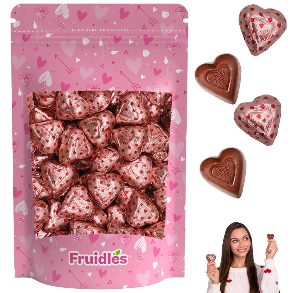 Fruidles Valentine's Hearts chocolate in colorful foil packaging, ideal for gifting.