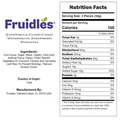 Fruidles Lovestruck Gummi Bears with strawberry and pineapple flavors, great for celebrations and care packages