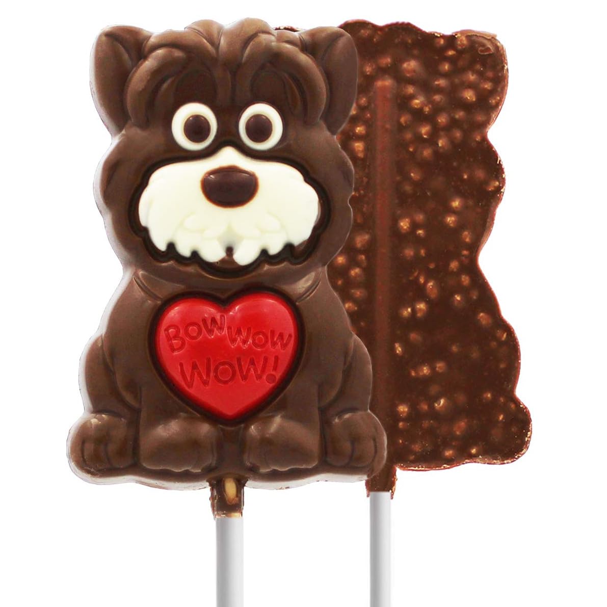 Fruidles Valentine's Puppy Lollipop in a gift bag, easy stocking stuffers