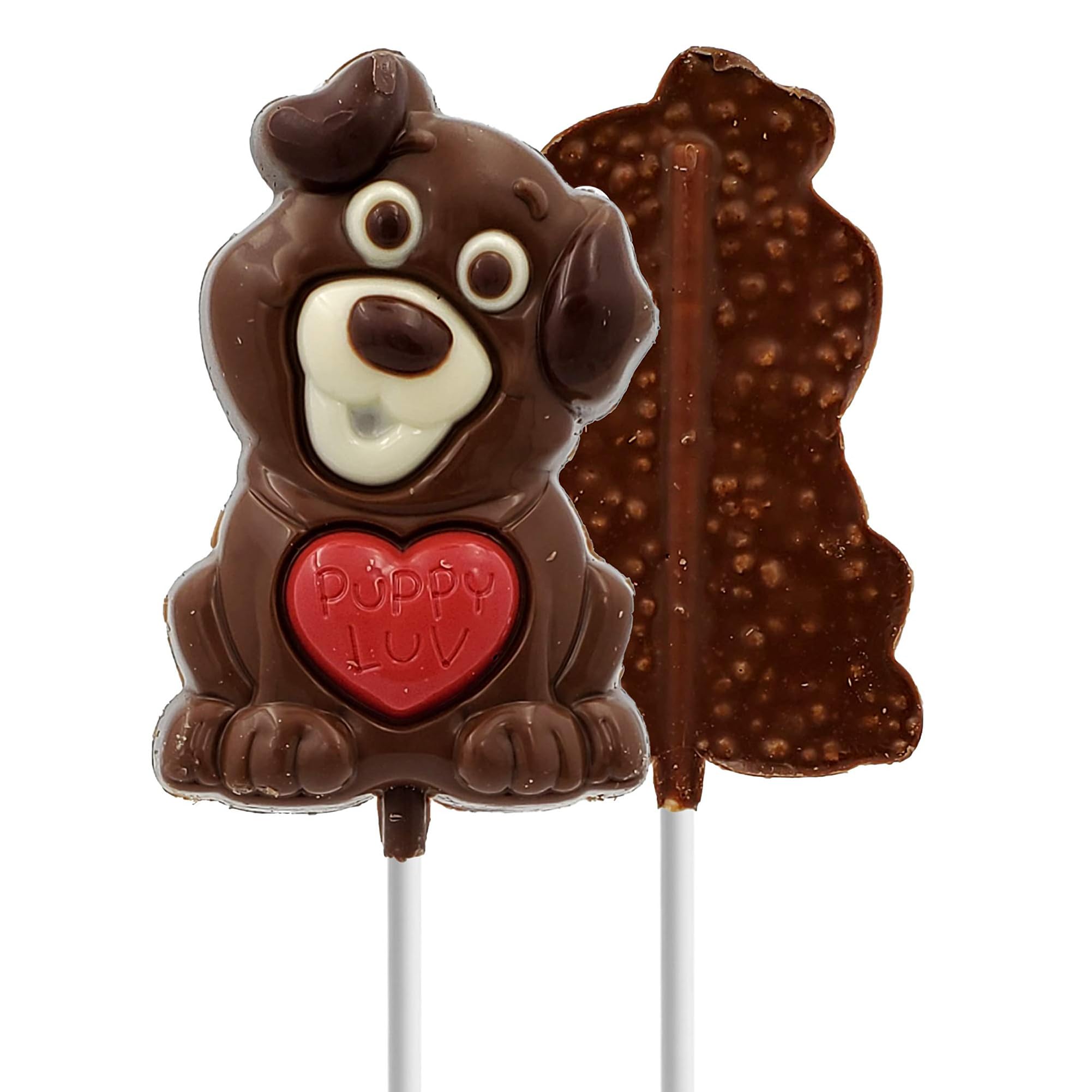 Fruidles Valentine's Puppy Lollipop on a party table, vibrant centerpiece