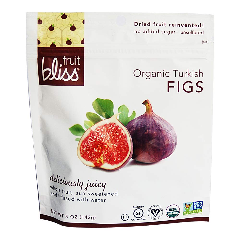 Fruit Bliss Organic Turkish Figs 5 Oz pack for easy snacking