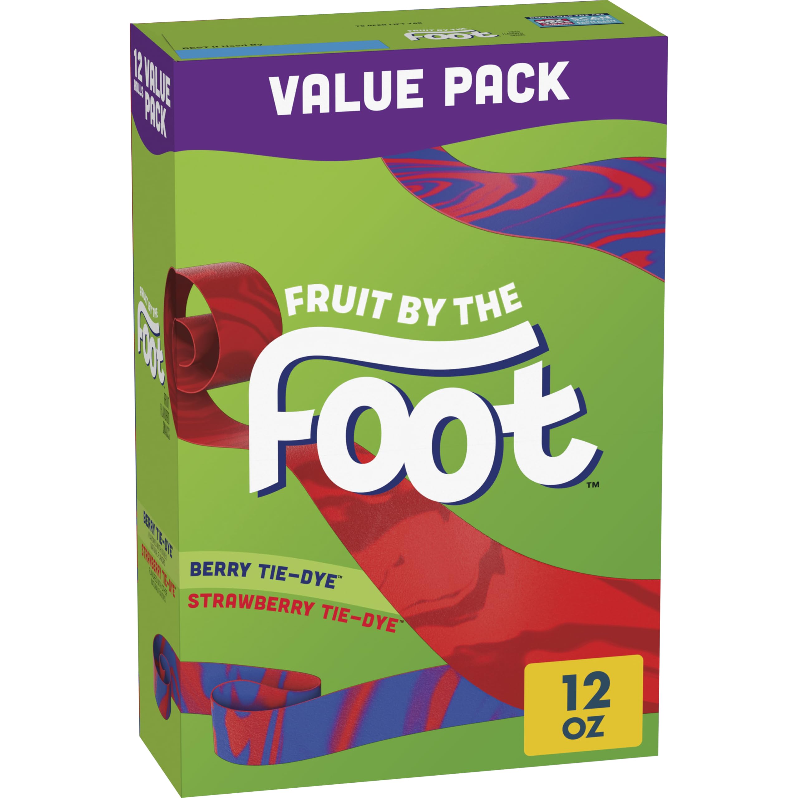 Fruit by the Foot Berry Tie-Dye coil, bright on-the-go kids snack