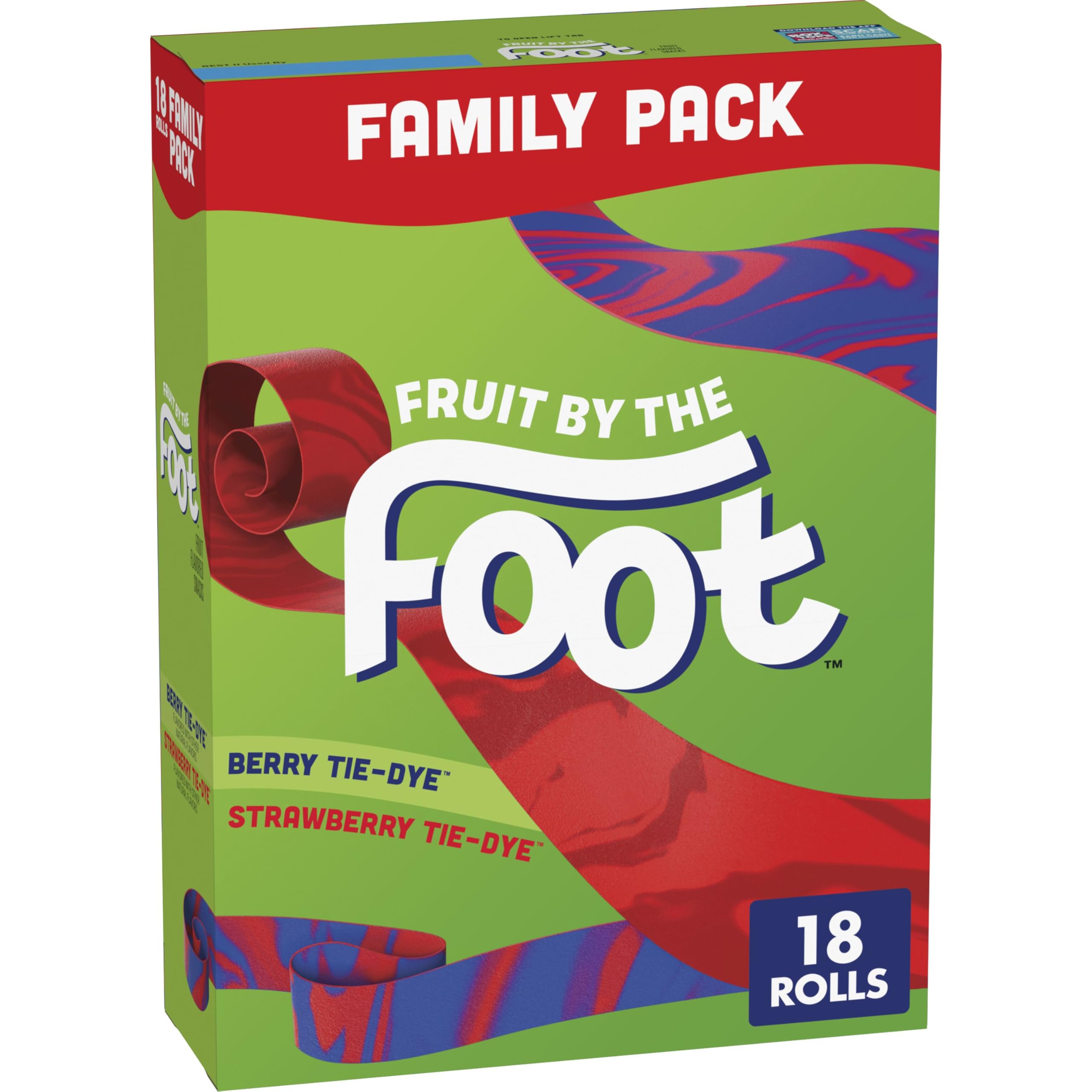Fruit by the Foot Berry Tie-Dye roll — fruity flavor perfect for lunchboxes.
