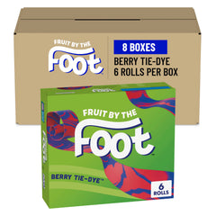 Fruit by the Foot Berry Tie-Dye snack strip with playful berry flavor for lunch boxes.