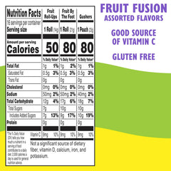 Fruit by the Foot Fruit Roll-Ups pouch display shows kid-friendly flavors.
