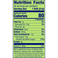 Fruit by the Foot no-artificial-flavors-preservatives label visible denotes a clean-label option