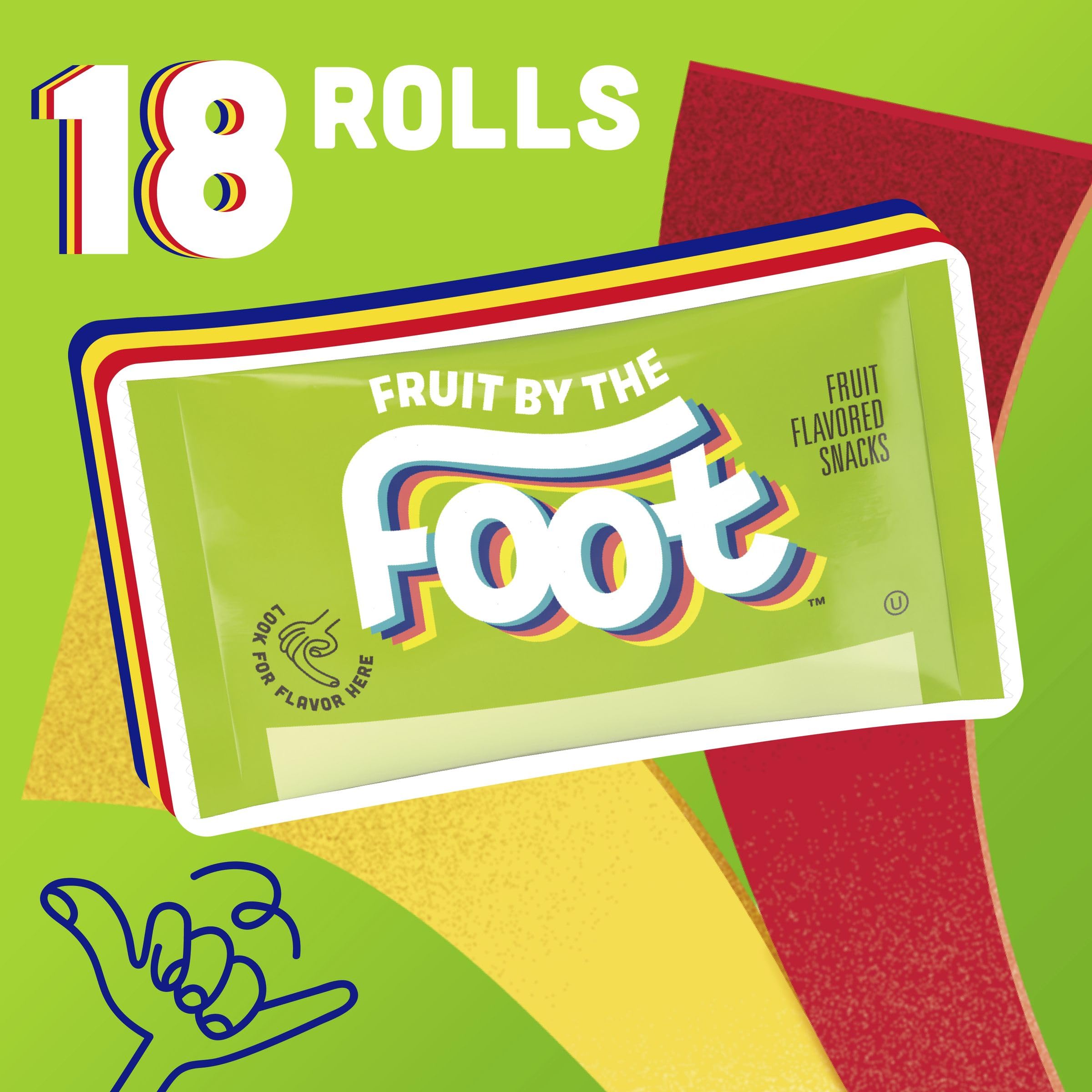 Fruit by the Foot Splitz long strip close-up unreel texture and flavors