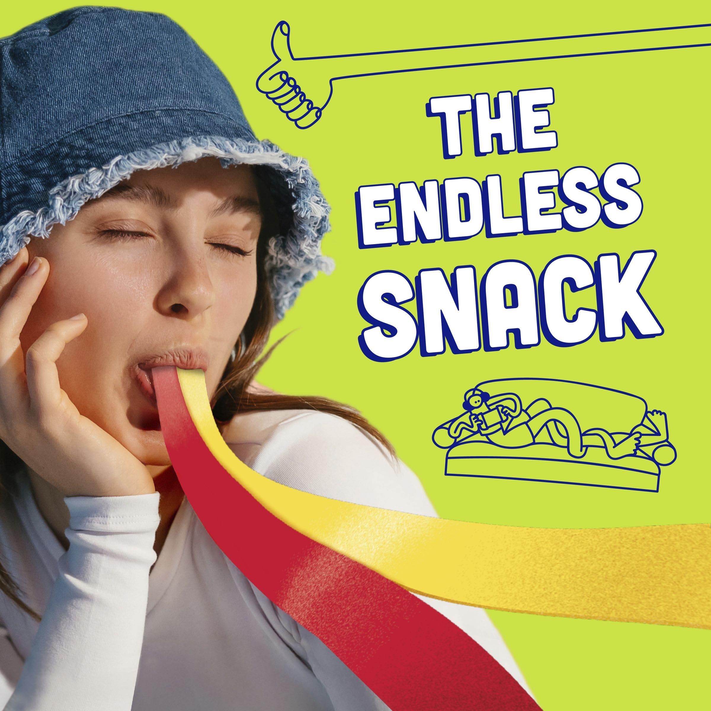 Fruit by the Foot Splitz two-flavor strip Watermelon and Lemonade fun to mix