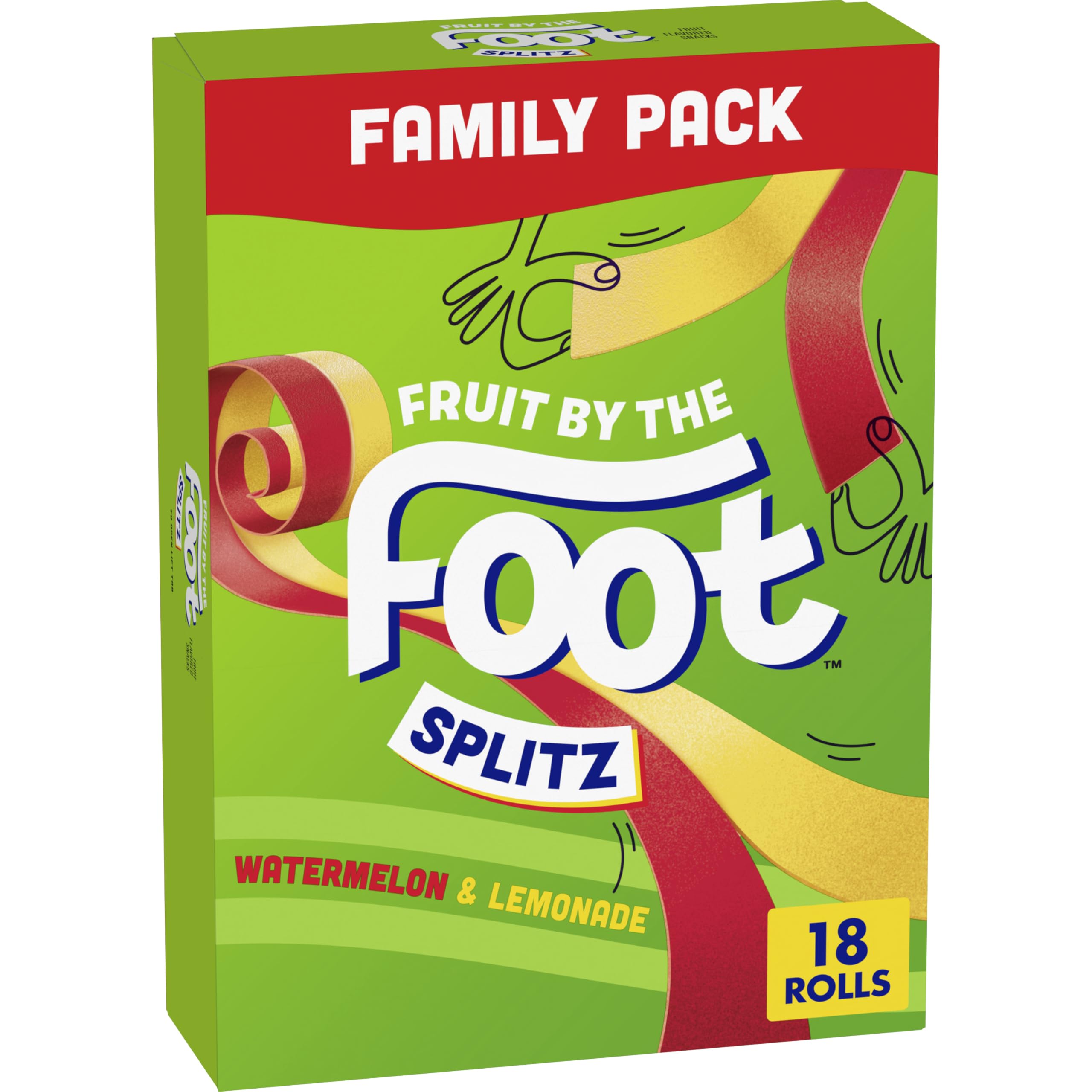 Fruit by the Foot Splitz Watermelon strip close-up showing chewy texture for kids