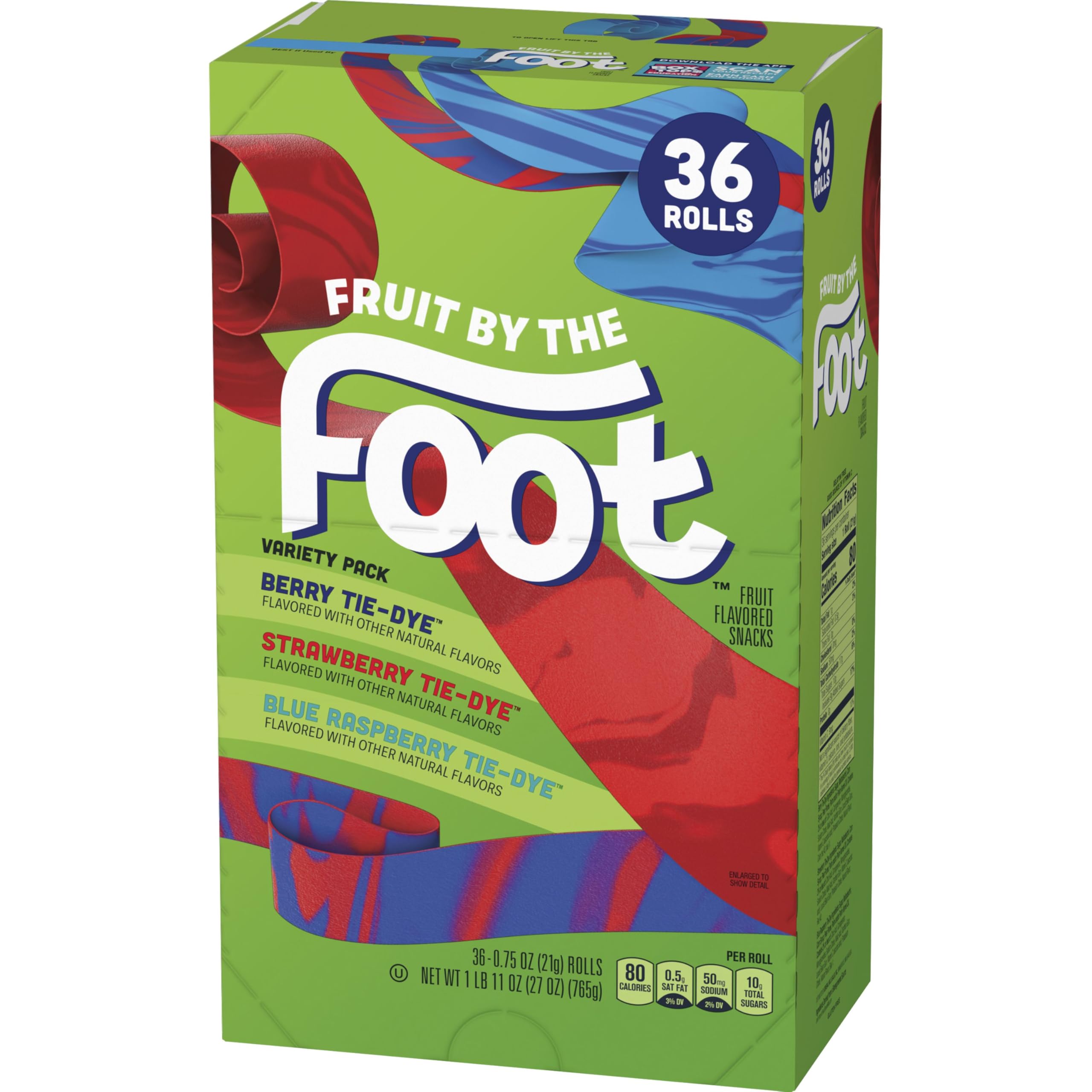 Fruit by the Foot strawberry-berry tie-dye roll is a kid-friendly lunchbox snack