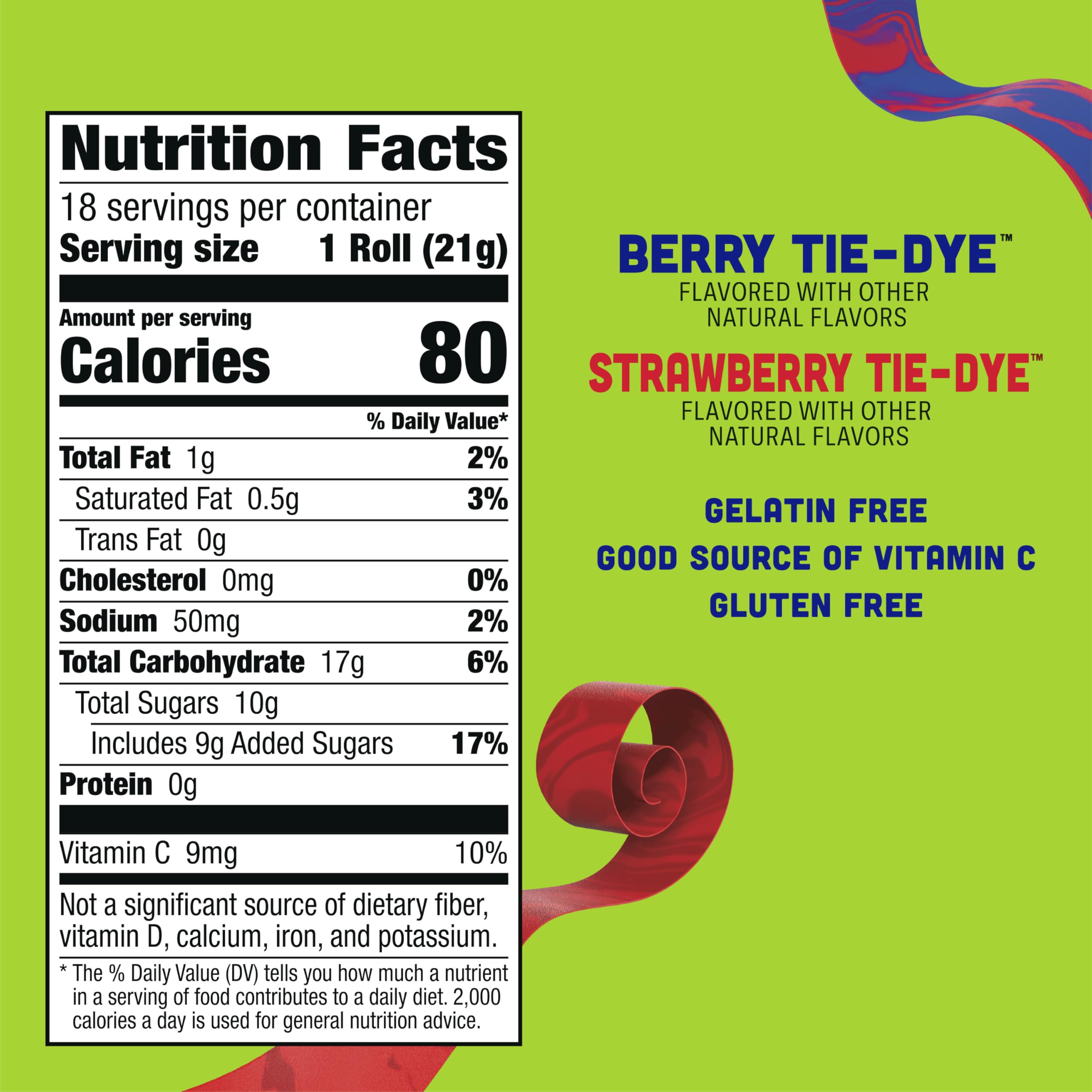 Fruit by the Foot Strawberry Tie-Dye roll — tasty snack for after school.