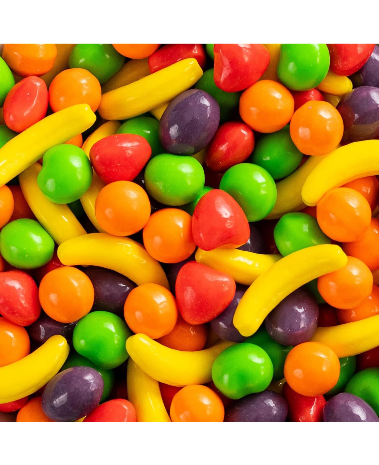 Fruit Candies fruit-shaped candies add playful color to buffets.