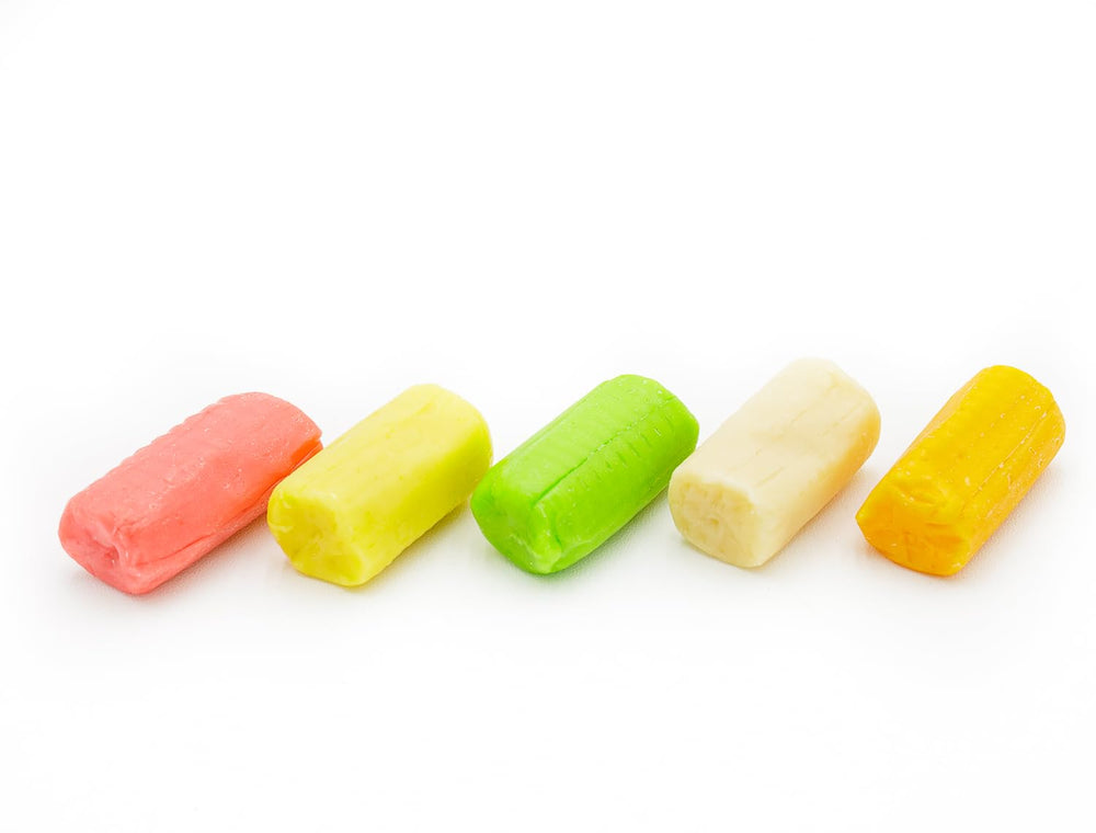 Fruit Chews Candy transparent bag keeps candy visible and protected.