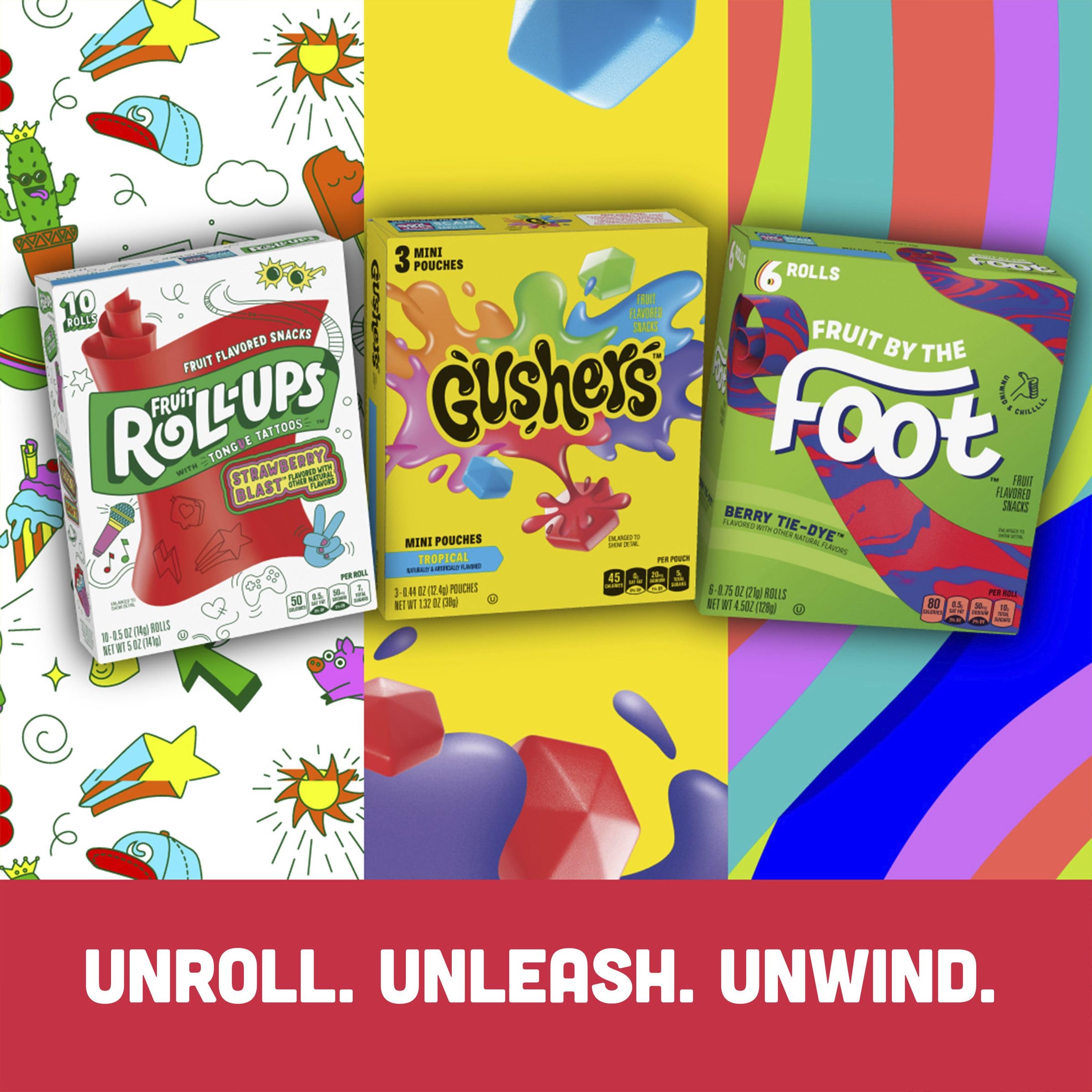 Fruit Roll-Ups 15 oz bulk packaging designed for families.