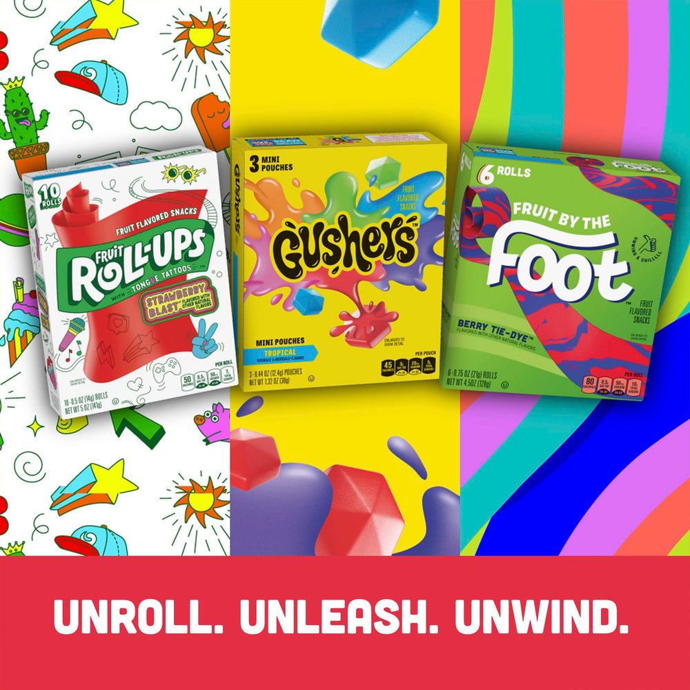 Fruit Roll-Ups 15 oz bulk packaging designed for families.