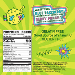 Fruit Roll-Ups Berry Punch sour pouch ideal for school lunches.