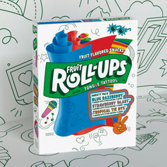 Fruit Roll-Ups Blue Raspberry flavor delivers refreshing zing.