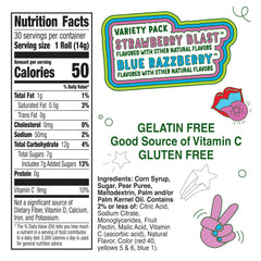 Fruit Roll-Ups Blue Razzberry pack with bold color for kids snacks