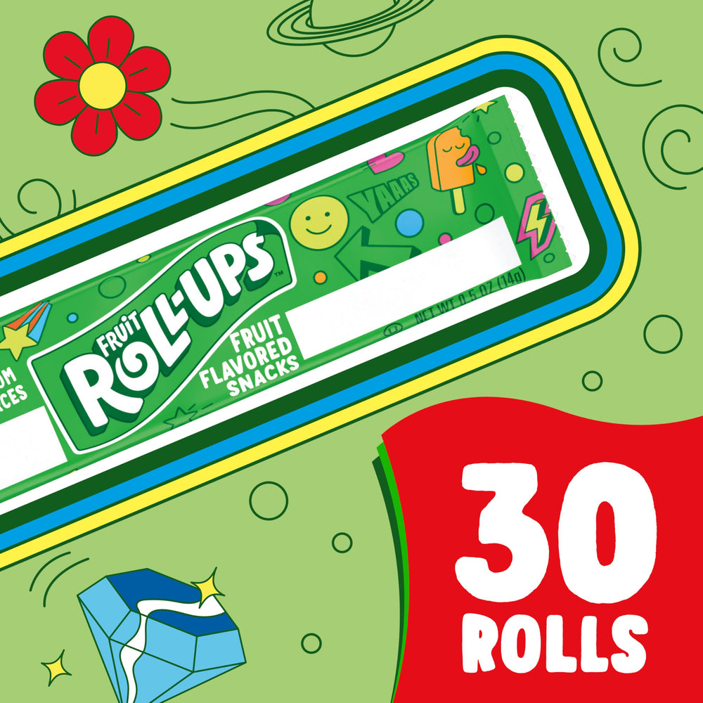 Fruit Roll-Ups gluten-free, gelatin-free—kid-friendly treat without artificial colors.