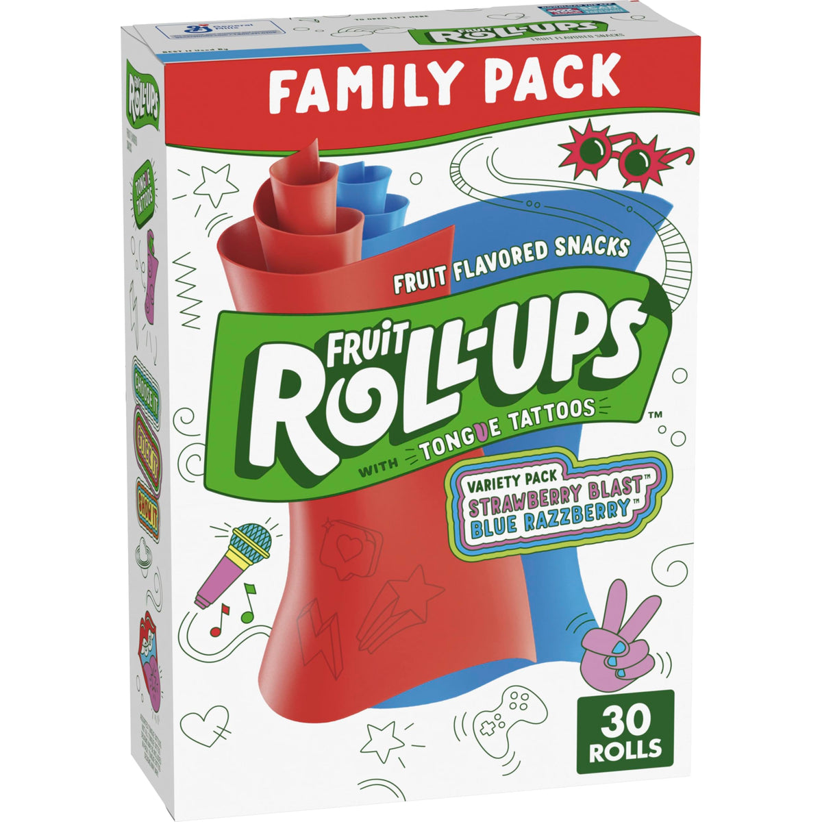 Fruit Roll-Ups Strawberry Blast pack for lunchbox fun and flavor