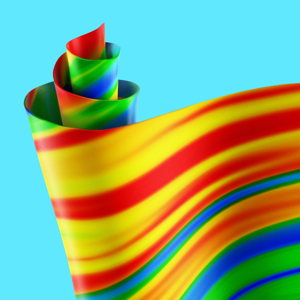 Fruit Roll-Ups Tropical Tie-Dye tongue tattoos visible for playful snacking.