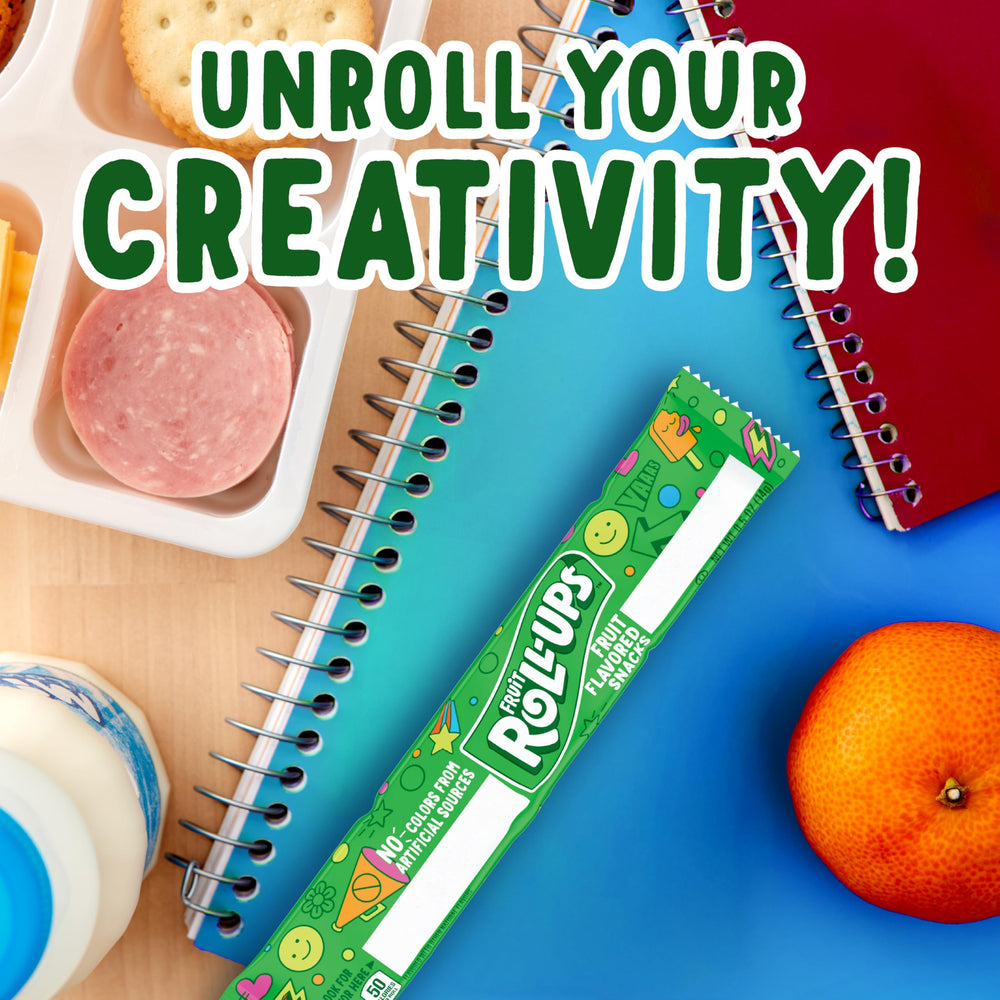 Fruit Roll-Ups variety pack—mix of Strawberry Blast and Blue Razberry.