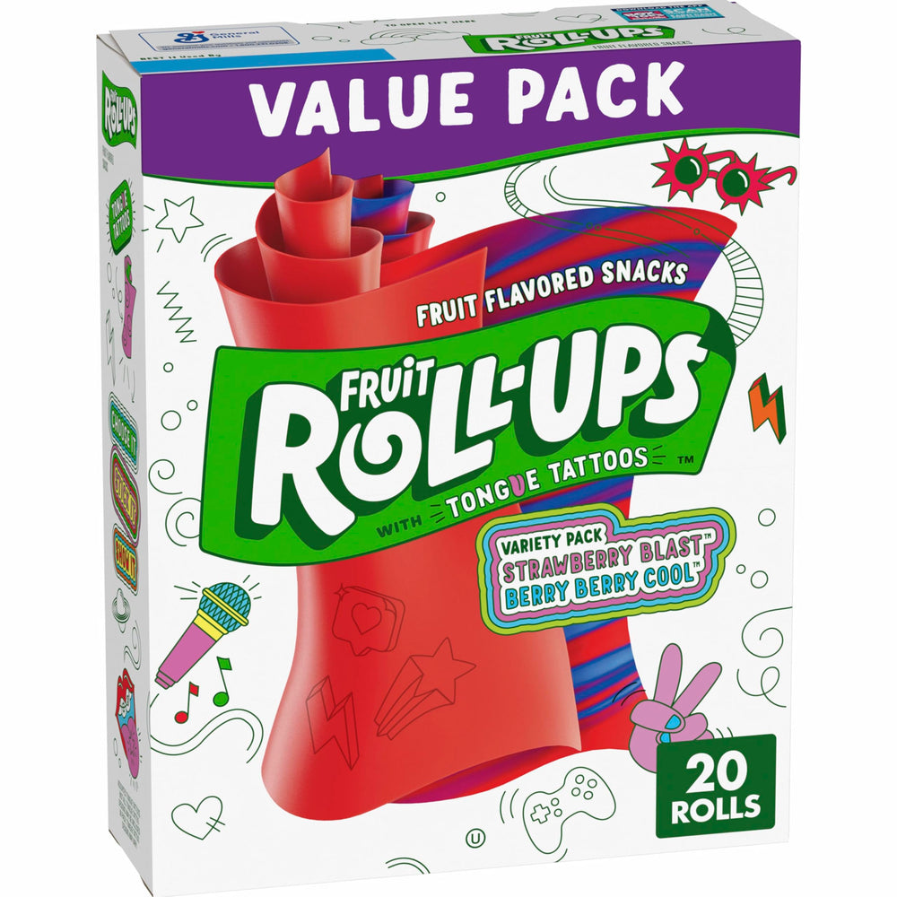 Fruit Roll-Ups variety-pack-front featuring bold flavors for kid-friendly on-the-go snacking.