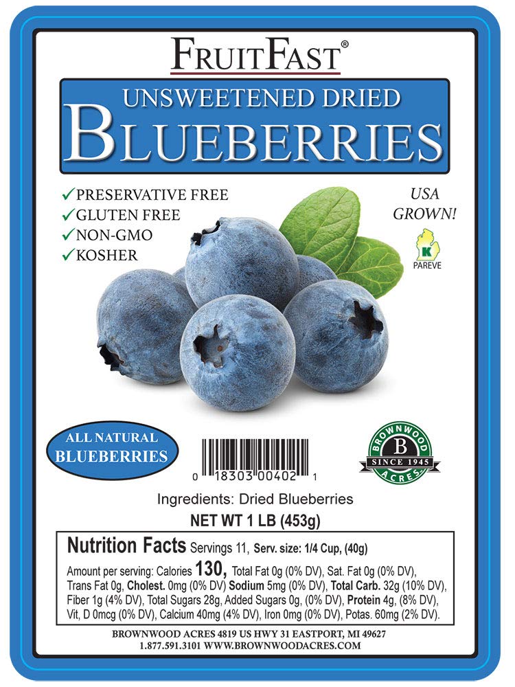FruitFast dried blueberries close-up showing natural color and texture for baking prep