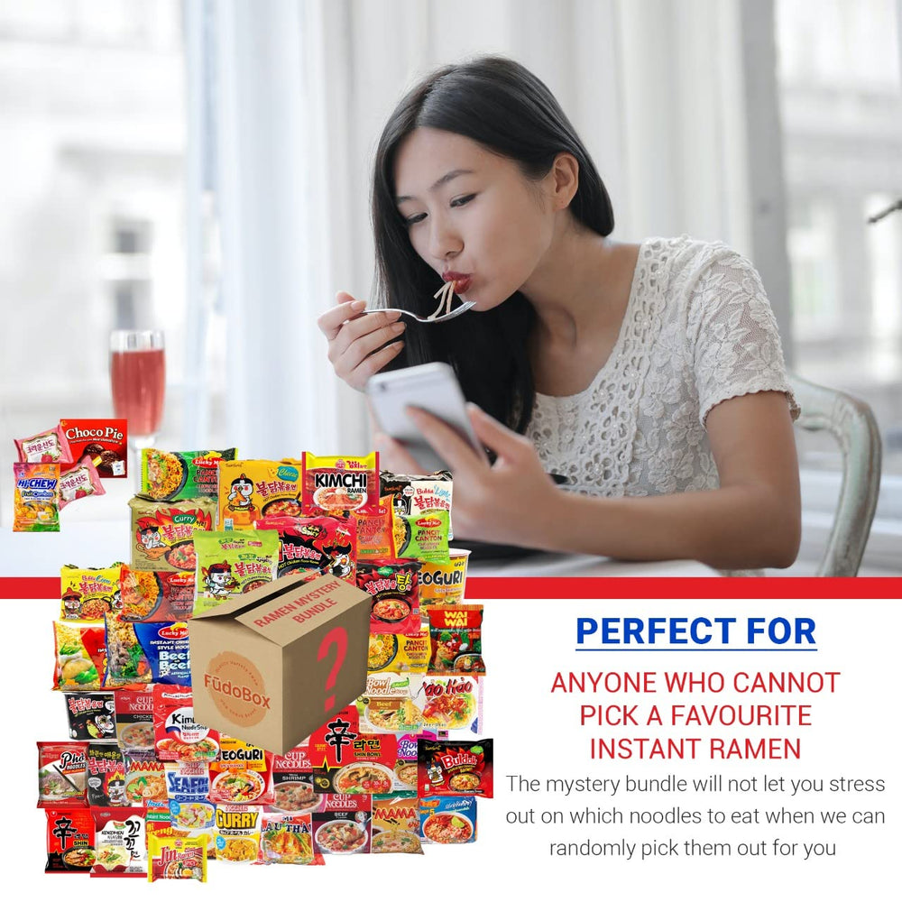 FUDOBOX ramen variety pack features assorted flavors for flexible quick meals