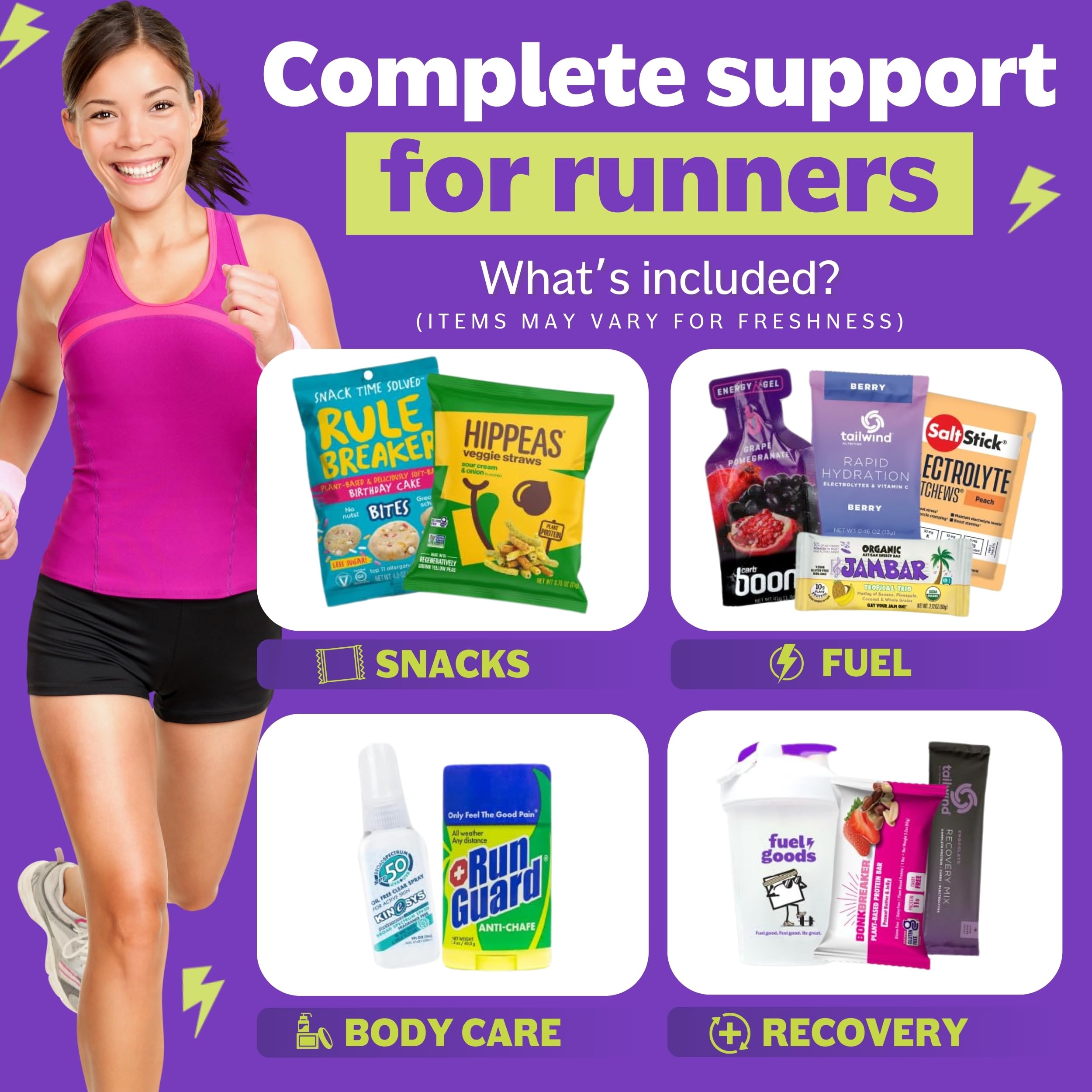 The RunnerBox reveals training essentials that support miles of workouts