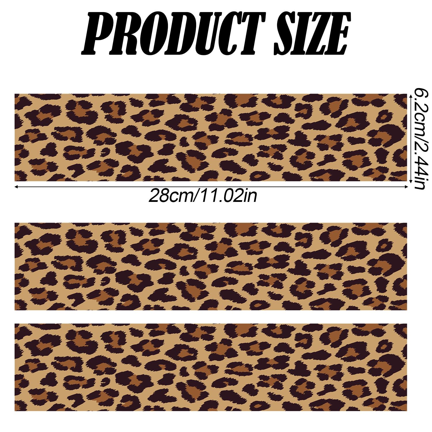 Fukaisu leopard-print edible border provides gluten-free cake decoration.
