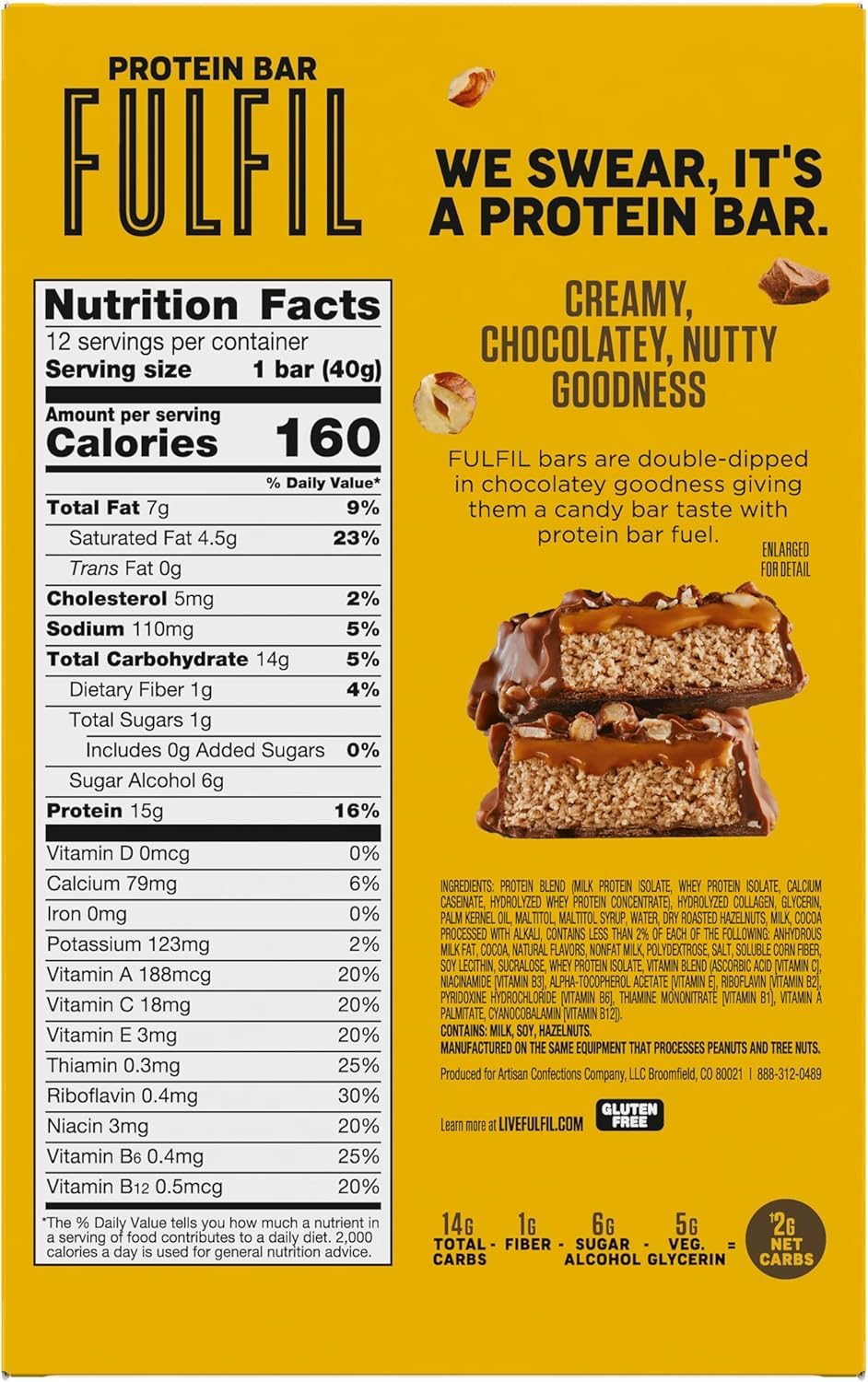Fulfil bars on-the-go snack, ideal for work breaks and workouts.