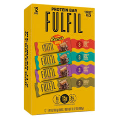 Fulfil Best Sellers Variety Pack box, convenient pantry staple for on-the-go snacking.
