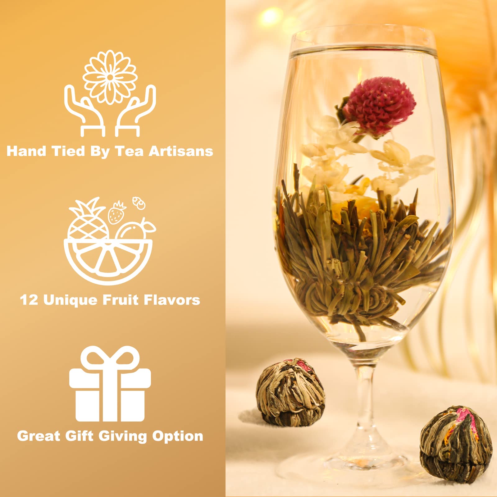 FullChea artisanal tea flowers handmade by tea artists delivering fresh aroma