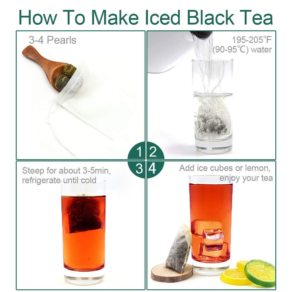 FullChea Black Dragon Pearl Tea morning cup for gentle alertness