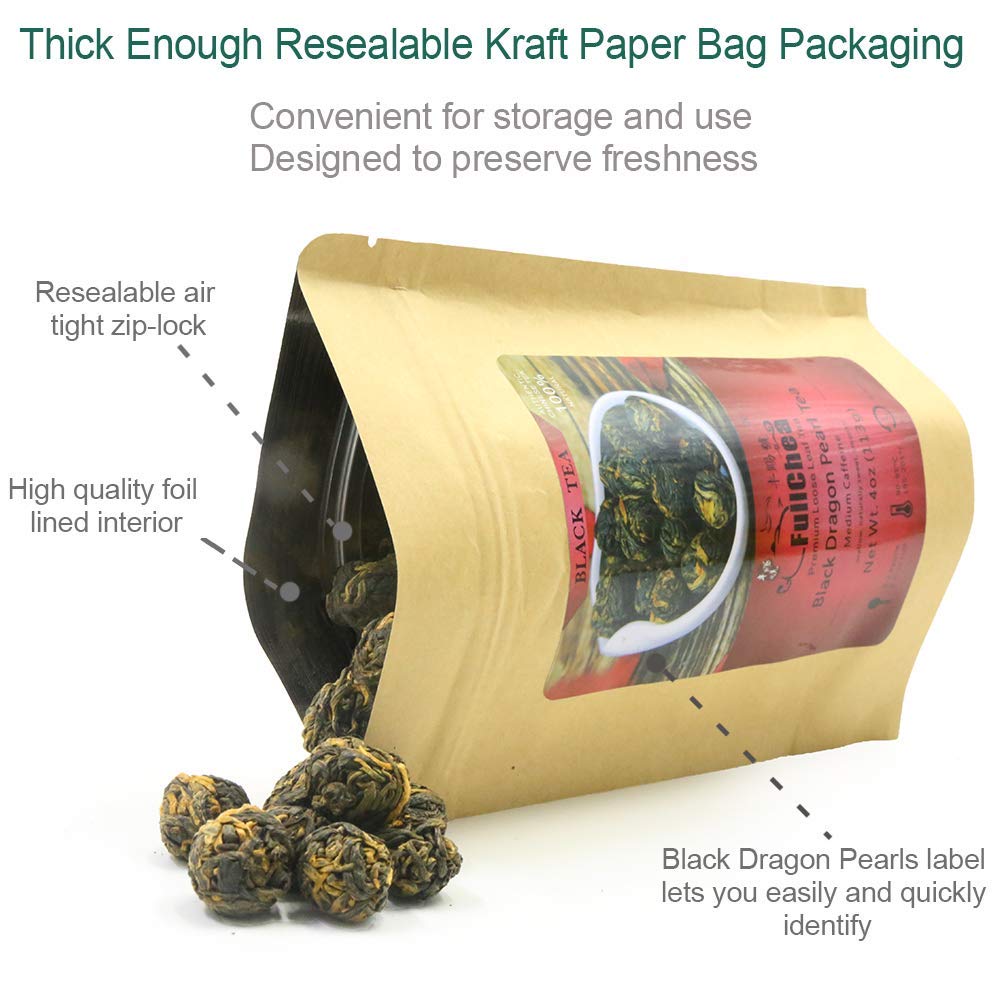 FullChea Black Dragon Pearl Tea steeping releases rich aroma
