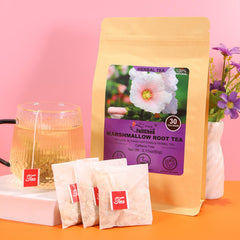FullChea marshmallow root tea brewing in a warm cup