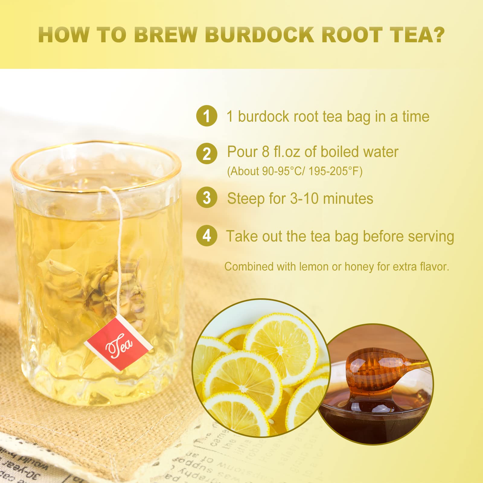 FullChea burdock tea cup enjoyed during a soothing daily ritual.
