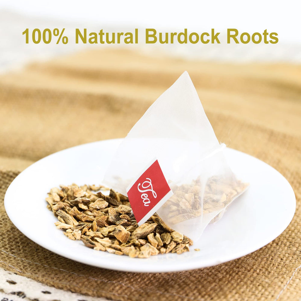 FullChea burdock tea bag piece, prepared for flavorful steeping.
