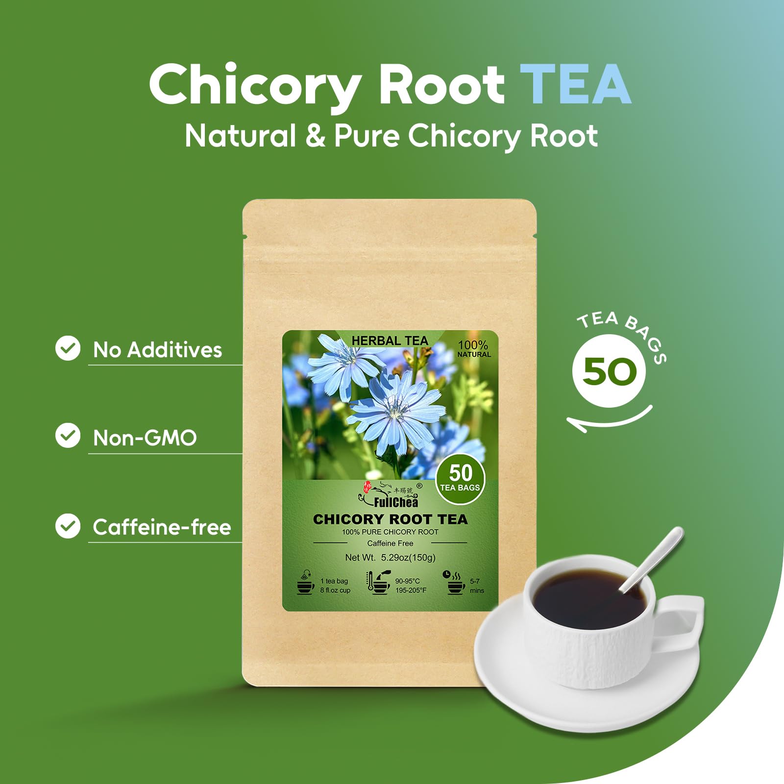 FullChea chicory tea antioxidants note for daily wellness rituals
