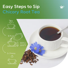 FullChea chicory tea aroma closeup capturing caramel-nutty scent