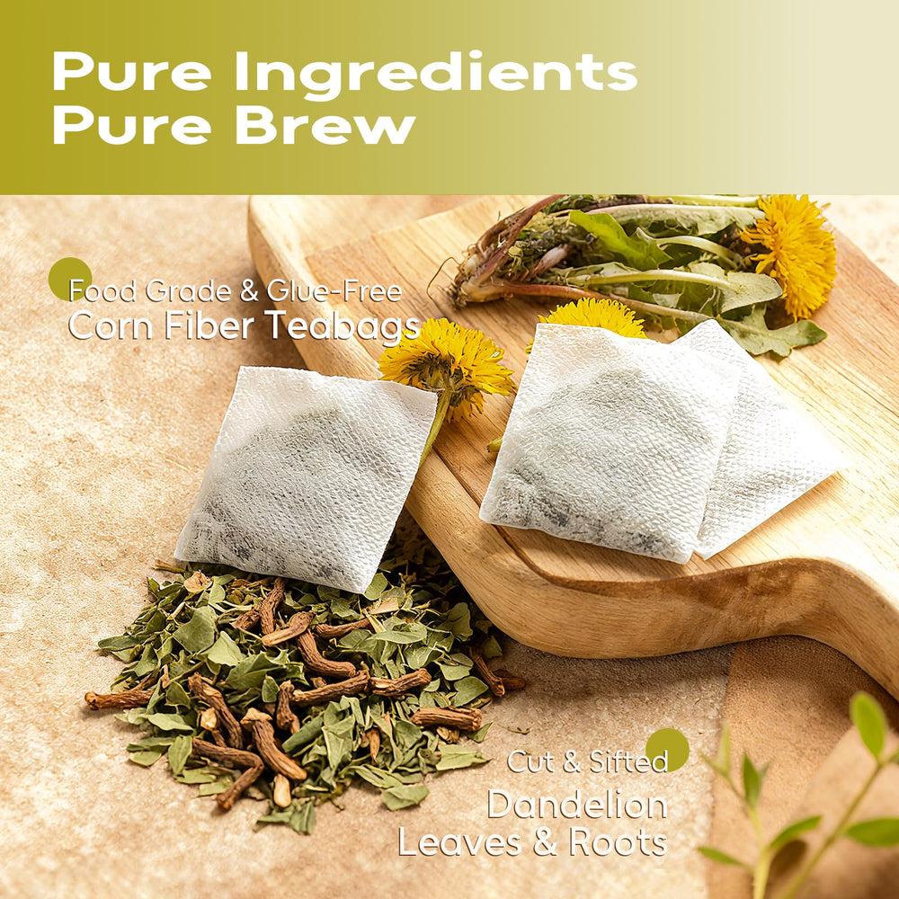 FullChea corn fiber tea bags packaging, eco-friendly and glue-free.