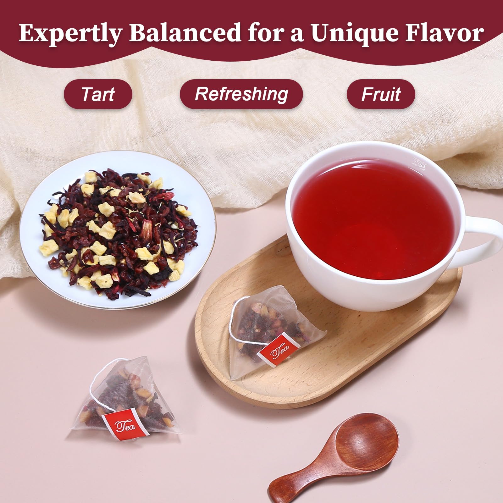 FullChea Cranberry Apple Tea iced serve for a refreshing afternoon.
